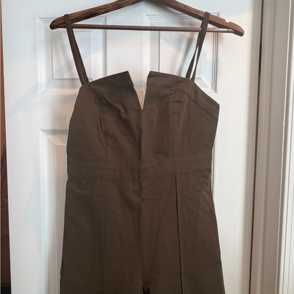Olivia M Olive Green Wide-Leg Jumpsuit - Picture 4 of 7